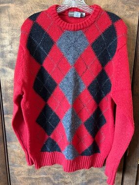 Cooper & Roe Red 100% wool Crewneck Sweater XL